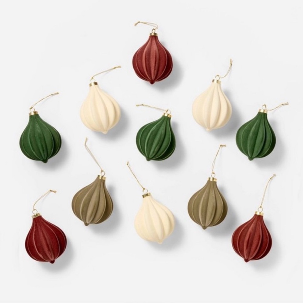 STUDIO MCGEE NWT 11pc velvet decorative ornaments -multi